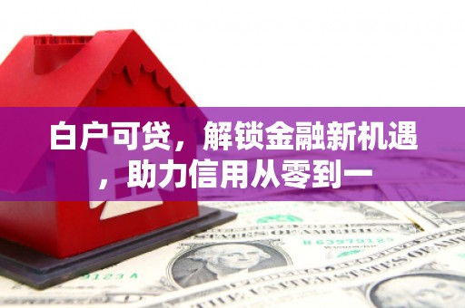 建瓯白户可贷，解锁金融新机遇，助力信用从零到一
