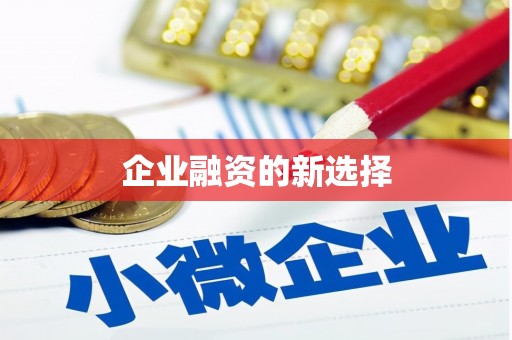 建瓯企业融资的新选择