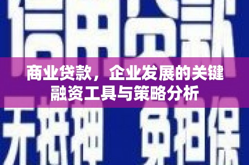 建瓯商业贷款，企业发展的关键融资工具与策略分析