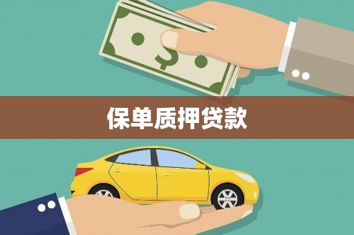 建瓯保单质押贷款
