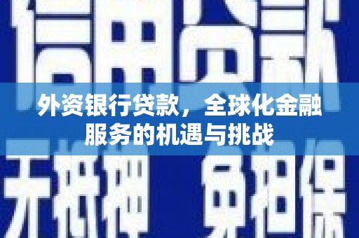 建瓯外资银行贷款，全球化金融服务的机遇与挑战