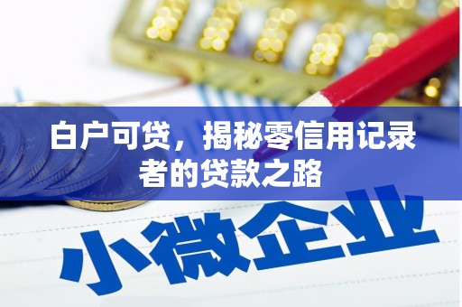 建瓯白户可贷，揭秘零信用记录者的贷款之路